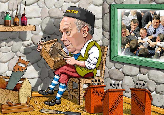 украинская политика в карикатурах Владимир Рыбак в роли Папы Карло